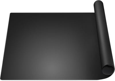 SnelShoppen - Large Silicone Mat 80x60cm Zwart - Hittebestendige Mat - Antiaanbaklaag - Wasbare Aanrechtbeschermer - Multifunctionele Tafelmat - Ideaa