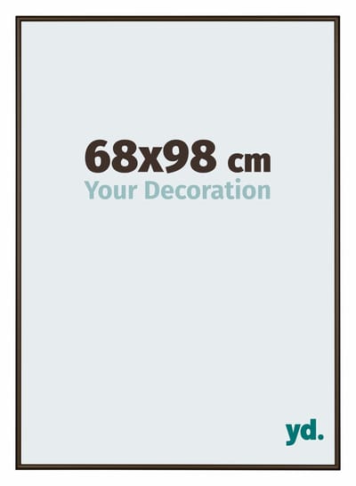 Your Decoration - Fotolijst 68x98 cm - Aluminium - Walnoot Structuur - New York