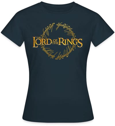 The Lord Of The Rings Logo En Ring Inscriptie T-Shirt Dames