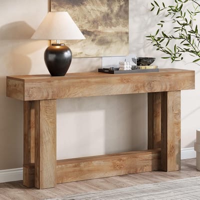Tribesigns Sidetable - Consoletafe met Opbergruimte - Bruin - 160 x 30 x 85 cm - Console Tafel voor Hal, Woonkamer, Entree