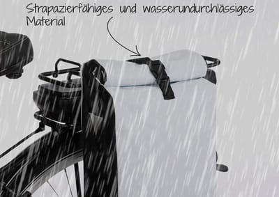 Famanu Bagagedragertas, fietstas, waterdicht, 18 liter, wit
