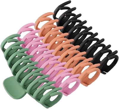 Grote Antislip Haarclip XXL voor Dik en Krullend Haar - Sterke Grip Klem voor Dames (Set van 6)