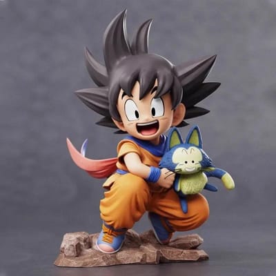 Dragon Ball Jeugd Kleine Goku Knuffelt Puer Ya Mu Thee Kleine Volger Figuren Pop Pvc Model Beeld Collectie Cadeau black