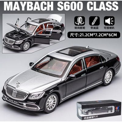 1:24 Mercedes Benz Maybach S600 Luxe Limousine Legering Auto Model Diecast Metaal Speelgoed Bureau Display Verzamelobject Ornament Vakantie