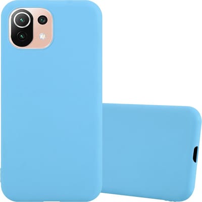 Cadorabo Hoesje geschikt voor Xiaomi Mi 11 LITE (4G / 5G) / 11 LITE NE in CANDY BLAUW - Beschermhoes gemaakt van flexibel TPU silicone Case Cover