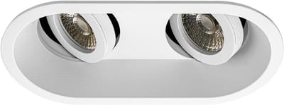 Premium platte Inbouwspot Lorenz Wit Dubbele verdiepte ronde spot Extra Warm Wit (2700K) Met RTM Lighting LED