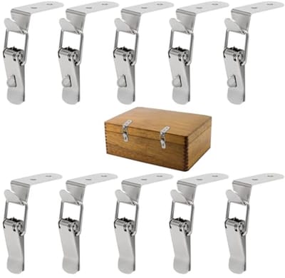 Pack van 10 Robuuste Spanning Klemmen - 76.5 x 24 mm - Kleine Hoekbevestiging - Snap Lock met Fuse - Koffer Slot voor Trailers - Bordwand Klem - Kastdeuren - Gereedschapskisten