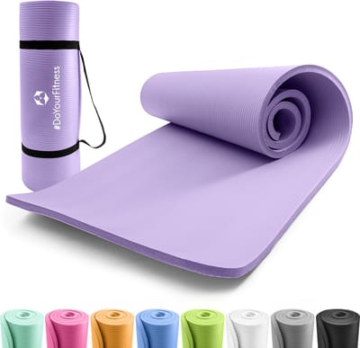 #DoYourFitness dikke fitness mat - »Yamuna« - non-slip, huidvriendelijk, slijtvast - 183 x 61 x 1,5 cm - violett