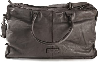 HAROLD'S Leren Reistas Submarine Travelbag Brown Donkerbruin