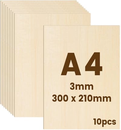 Dailygoods- Multiplexplaat 3 mm - Set van 10 Stuks - A4/A3 Formaat