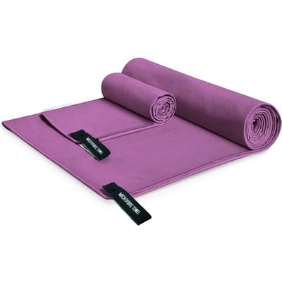 Serviette de poche en microfibre à séchage rapide, grande serviette portable ultralégère et absorbante pour piscine, natation, gym, fitness, yoga, plage 40*80cm pink