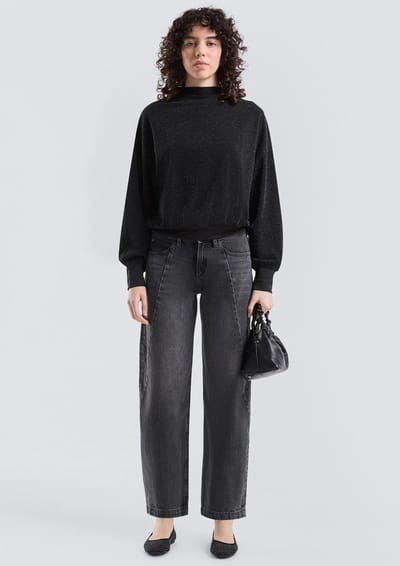 Q/S designed by - Dames sweater - Maat XS - Vrouwen - ZWART - polyester