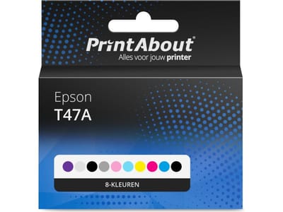 PrintAbout huismerk Inktcartridge T47A 8-kleuren Multipack Geschikt voor Epson