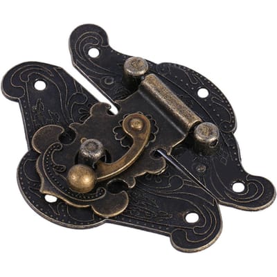 Antiek Retro Vintage Decoratief Slot Overval Pad Borstslotplaat Voor Houten Sieradendoos Kast Type 2