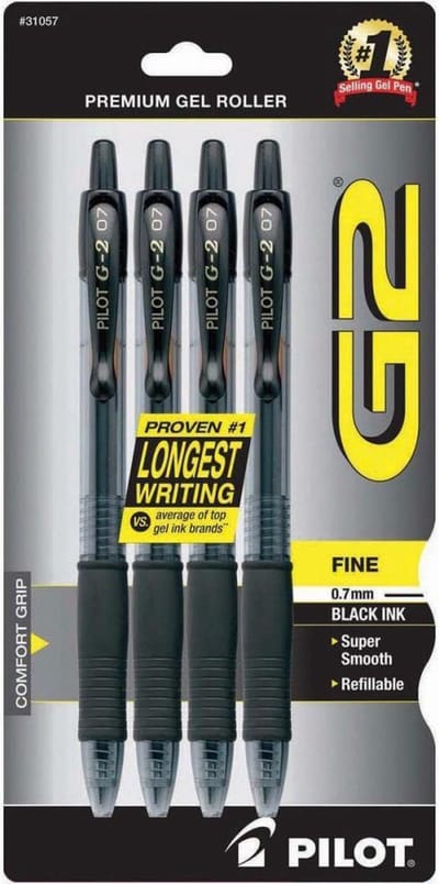 Pilot - G2 Premium Gel Roller Pen 0.7mm- Zwart - per 4 verpakt