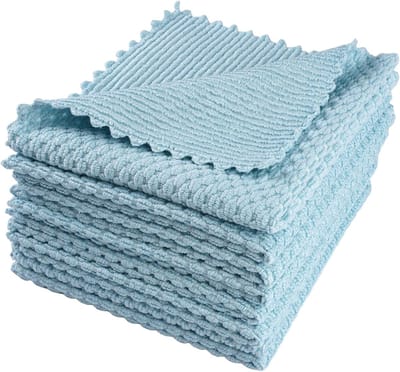 8 Stuks Wafeldoeken - Microvezeldoek - 30 x 30cm - Premium Keukendoek - Microvezeldoeken voor Alle Oppervlakken - Absorberende Raamdoeken - voor Tafelgerei - Kookgerei - Glas