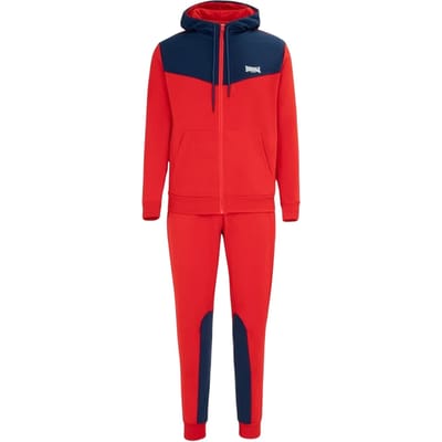 Lonsdale Tweekleurig trainingspak van katoenmix voor heren (Rood, Marine)