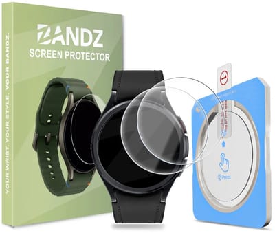 Bandz Gehard Glas Screenprotector (2 Pack) 43mm met One-Click installatietool – geschikt voor Samsung Galaxy Watch 6 Classic 43mm - Helder - Krasbestendig - Bubbelvrij