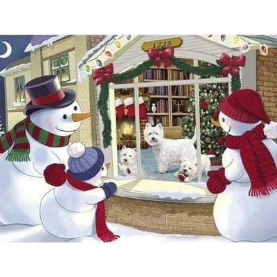 5D DIY Diamond Painting Kerstsneeuwman Borduren Kruissteek Strass Mozaïek Decoratie 20X30CM gray