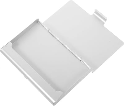Visitekaartjes houder aluminium zilver voor kantoor en thuis