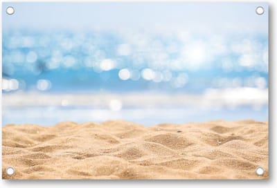 Zeegezicht - Abstract Beach / Strand - Tuinposter 90x60 - Wanddecoratie - Landschap - Natuur