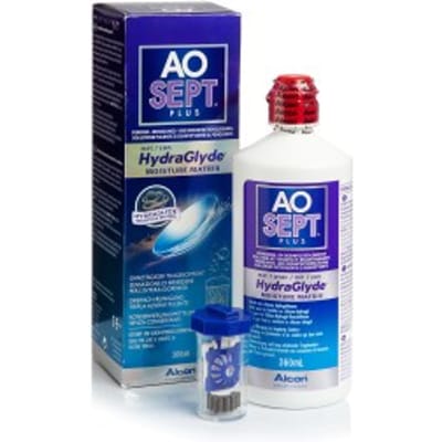 Aosept Plus Met Hydraglyde + 1 Lenscase 360 Bewarings-en-reinigingsoplossing