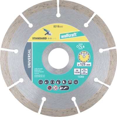 wolfcraft - Diamantdoorslijpschijf 125mm - SOLID UNIVERSAL - Slijpschijf Diamant - 8318000