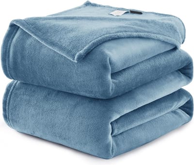 Fleece Deken - Plaid Sofa - Gezelligheid Thuis - Zacht Microvezel - 220 x 240 cm - Blauwgrijs