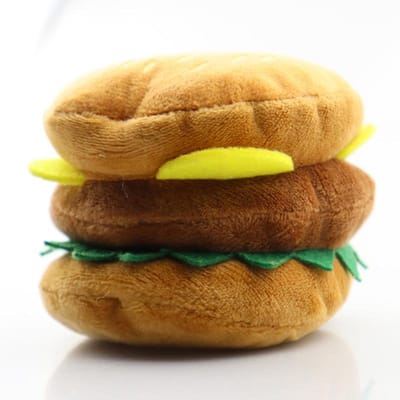 Pluche Geluidgevend Speelgoed Hondeneetvoer Frietjes Hamburger Huisdier Kat Kauwen Tanden Plagen Huisdierbenodigdheden