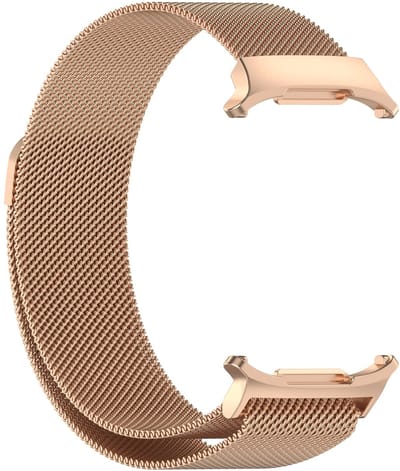 DrPhone MilanoNoir Milanese Band – Luxe Horlogeband voor Samsung Galaxy Watch 5 / 6 / 7 (40 & 44 mm) + Galaxy Watch FE – Rose Goud