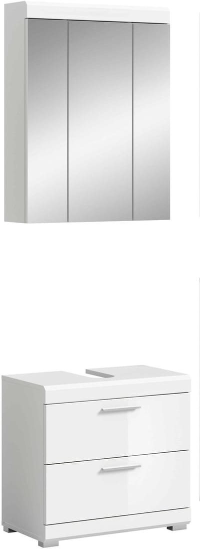 Scout badkamercombinatie wit hoogglans MDF TZ wit NB - 37x60x191cm