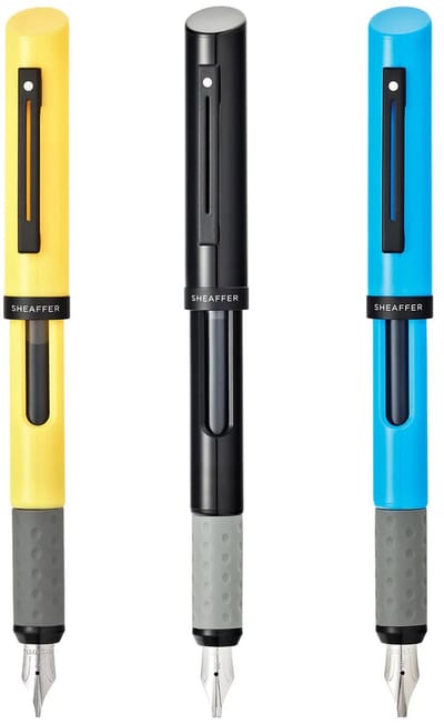 SHEAFFER - Kalligrafieset - Houders Zwart, Blauw, en Geel - Penpunten F/M/B - SF-93404