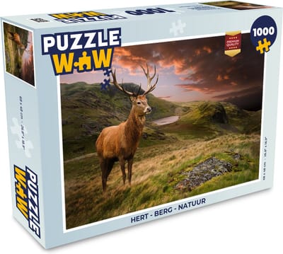 Puzzel Hert - Berg - Natuur - Legpuzzel - Puzzel 1000 stukjes volwassenen