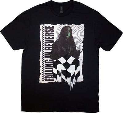 Falling In Reverse - 21 Chequered Heren T-shirt - S - Zwart
