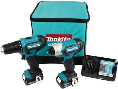 MAKITA CLX224A COMBOSET - ACCUBOOR DF333 + SLAGSCHROEVER TD110 12V 2.0AH LI-ION IN OPBERGTAS
