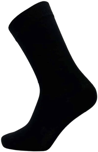 10Cel Tencel Crew sokken 1-Pack - heren crew ksokken - Sterke Tencel sokken met badstof zool - 50 - Zwart