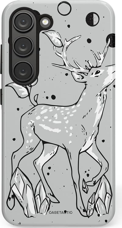 Casetastic Hoesje Geschikt voor Samsung S23 - Stijlvolle Beschermende Duo-layer Case - Kristalwoud