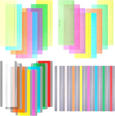 Geleide Leesstrips - Markeerstrips Tekst - Lezen Verbeteren - Visuele Stress Reductie - 24 Stuks - 8 Kleuren