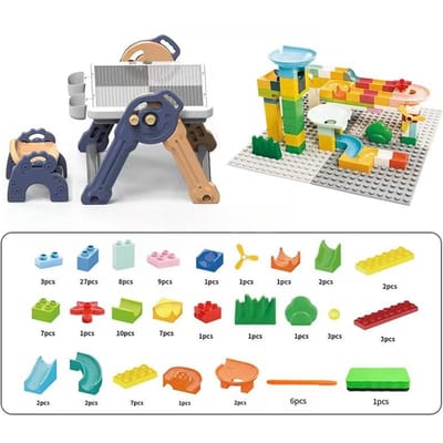 Kinder Set Stoel Studietabel Educatief Multifunctioneel Tekenbord DIY Insteekpijp Bouwsteen Tafel 35*28*18cm