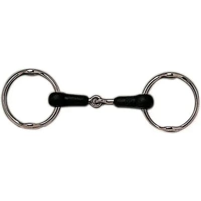 Mors voor Engelse paard met hef-ring sefton avec bouche en caoutchouc Sefton