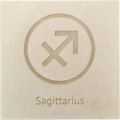 MGM Trading - Horoscoop - Boogschutter - Sagittarius - 3mm MDF - 15 bij 15 cm - Laser gegraveerd