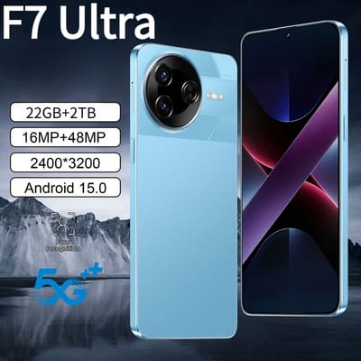 2026 F7 Ultra Smartphone Origineel 7800mAh 22GB+2TB Android Mobiele Telefoons Gezichtsherkenning 5G Dual SIM Wereldwijde Versie Mobiele Telefoons