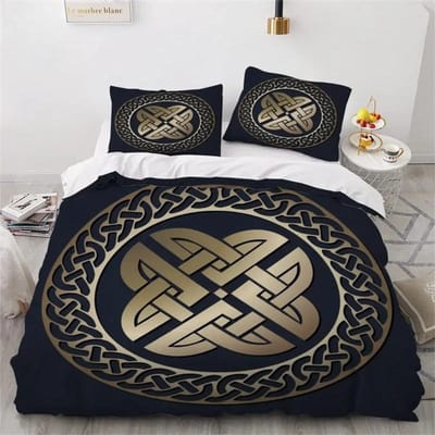 Viking Dekbedovertrek Collectie Scandinavische Viking Runen Print Beddengoed Collectie Voor Kinderen Tieners Mannen King Size 23 Delen Zacht Polyester Dekbedovertrek 135X200cm-2pcs