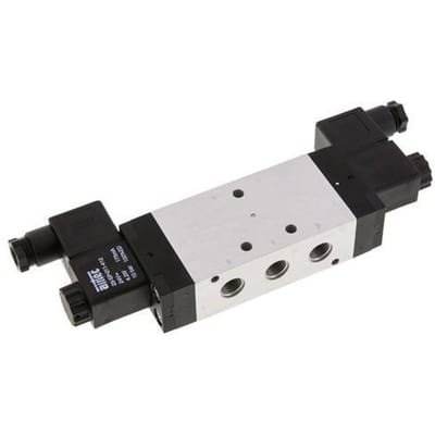 5/3 G1/4'' Midden Gesloten Magneetventiel 12V DC 3-10bar/42-140psi Airtec