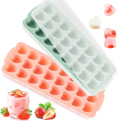 Solidchoice - Silicone IJsblokjesvorm in Hartvorm, Set van 2