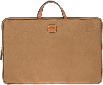 BRIC'S Laptoptas met laptopvak Life PC Holder Camel Bruine