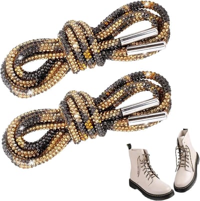 Luipaard Veters, Ronde Glinster Veters Kleurrijk voor Sneakers, Decoratieve Schoenveters voor Vrouwen, Tieners en Dansers voor Feestjes, Bruiloften en Festivals, 120cm
