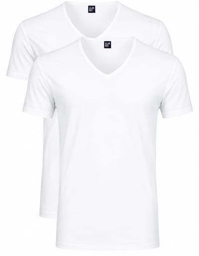 Alan Red T-Shirt Extra Diepe V-Hals Stretch - Maat S - Heren - T-shirt basis