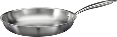 Cookinglife Koekenpan Superior - Bakpan Zonder Anti-Aanbaklaag - Frying Pan RVS Triply - Zilver PFAS-Vrij Vaatwasserbestendig - Geschikt Voor Alle Warmtebronnen 20 cm