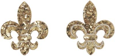 Strooidecoratie houten tafeldecoratie Kerstlelie goud 4cm 72 st, 72 St